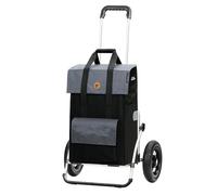Andersen Einkaufstrolley - klappbar - 43 Liter - mit Kühlfach - Aufhängung für Einkaufswagen - belastbar 50 kg - Aluminium - Trolley - Luft-Rad Ø 25 cm - Cargo Shopper XXL Vektor grau
