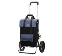Andersen Einkaufstrolley - klappbar - 43 Liter - mit Kühlfach - Aufhängung für Einkaufswagen - belastbar 50 kg - Aluminium - Trolley - 3-Speichen-Rad Ø 25 cm - Royal Shopper Vektor blau