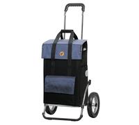 Andersen Einkaufstrolley - klappbar - 43 Liter - mit Kühlfach - belastbar 60 kg - Stahlgestell - Trolley - Metallspeichen-Rad Ø 25 cm - Royal Shopper Steel Vektor blau