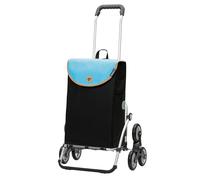 Andersen Einkaufstrolley - klappbar - 44 Liter - Treppensteiger - Aufhängung für Einkaufswagen - belastbar 50 kg - Aluminium - Trolley - Rad Ø 3 x 13 cm - Royal Shopper Lova blau