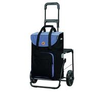 Andersen Einkaufstrolley - klappbar - 45 Liter - Mit Klappsitz bis 120 kg - höhenverstellbar - mit Kühlfach - belastbar 50 kg - Stahlgestell - Trolley - Komfort Shopper Wismar schwarz