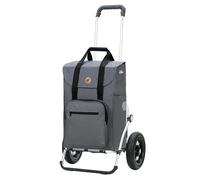 Andersen Einkaufstrolley - klappbar - 45 Liter - mit Kühlfach - Aufhängung für Einkaufswagen - belastbar 50 kg - Aluminium - Trolley - Luft-Rad Ø 25 cm - Royal Shopper Wismar silbergr.