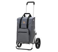 Andersen Einkaufstrolley - klappbar - 45 Liter - mit Kühlfach - Aufhängung für Einkaufswagen - belastbar 50 kg - Aluminium - Trolley - 3-Speichen-Rad Ø 25 cm - Royal Shopper Wismar silbergr.