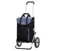 Andersen Einkaufstrolley - klappbar - 45 Liter - mit Kühlfach - Aufhängung für Einkaufswagen - belastbar 50 kg - Aluminium - Trolley - Metallspeichen-Rad Ø 25 cm - Royal Shopper Wismar schwarz