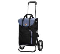 Andersen Einkaufstrolley - klappbar - 45 Liter - mit Kühlfach - belastbar 60 kg - Stahlgestell - Trolley - Metallspeichen-Rad Ø 25 cm - Royal Shopper Steel Wismar schwarz