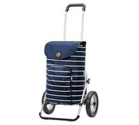 Andersen Einkaufstrolley - klappbar - 47 Liter - Aufhängung für Einkaufswagen - belastbar 50 kg - Aluminium - Trolley - Metallspeichen-Rad Ø 25 cm - Royal Shopper Mia blau