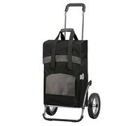 Andersen Einkaufstrolley - klappbar - 49 Liter - belastbar 60 kg - Stahlgestell - Trolley - Metallspeichen-Rad Ø 25 cm - Royal Shopper Steel Holly schwarz