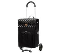 Andersen Einkaufstrolley - klappbar - 49 Liter - Kühlfach - belastbar 40 kg | Stahlgestell - Trolley - Rad Ø 15 cm - Scala Shopper Malit schwarz