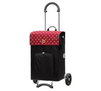 Andersen Einkaufstrolley - klappbar - 49 Liter - Kühlfach - belastbar 40 kg | Stahlgestell - Trolley - Rad Ø 15 cm - Scala Shopper Malit rot