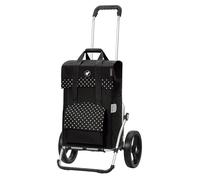 Andersen Einkaufstrolley - klappbar - 50 Liter - Aufhängung für Einkaufswagen - belastbar 50 kg - Aluminium - Trolley - 3-Speichen-Rad Ø 25 cm - Royal Shopper Polly schwarz