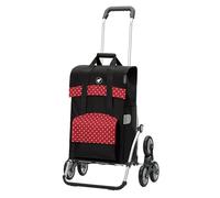 Andersen Einkaufstrolley - klappbar - 50 Liter - Treppensteiger - Aufhängung für Einkaufswagen - belastbar 50 kg - Aluminium - Trolley - Rad Ø 3 x 13 cm - Royal Shopper Polly rot