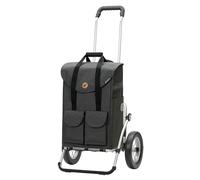 Andersen Einkaufstrolley - klappbar - 54 Liter - Aufhängung für Einkaufswagen - belastbar 50 kg - Aluminium - Trolley - Metallspeichen-Rad Ø 25 cm - Royal Shopper Jacob anthrazit