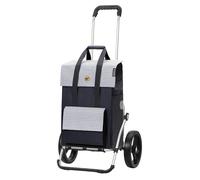 Andersen Einkaufstrolley - klappbar - 54 Liter - Aufhängung für Einkaufswagen - belastbar 50 kg - Aluminium - Trolley - 3-Speichen-Rad Ø 25 cm - Royal Shopper Milla blau