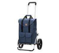 Andersen Einkaufstrolley - klappbar - 54 Liter - Aufhängung für Einkaufswagen - belastbar 50 kg - Aluminium - Trolley - 3-Speichen-Rad Ø 25 cm - Royal Shopper Jacob blau