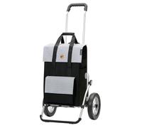 Andersen Einkaufstrolley - klappbar - 54 Liter - Aufhängung für Einkaufswagen - belastbar 50 kg - Aluminium - Trolley - Metallspeichen-Rad Ø 25 cm - Royal Shopper Milla schwarz