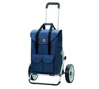 Andersen Einkaufstrolley - klappbar - 54 Liter - Aufhängung für Einkaufswagen - belastbar 50 kg - Aluminium - Trolley - Kugellager-Rad Ø 25 cm - Cargo Shopper XXL Jacob blau