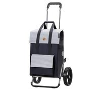Andersen Einkaufstrolley - klappbar - 54 Liter - belastbar 60 kg - Stahlgestell - Trolley - 3-Speichen-Rad Ø 25 cm - Royal Shopper Steel Milla blau