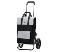Andersen Einkaufstrolley - klappbar - 54 Liter - belastbar 60 kg - Stahlgestell - Trolley - 3-Speichen-Rad Ø 25 cm - Royal Shopper Steel Milla schwarz