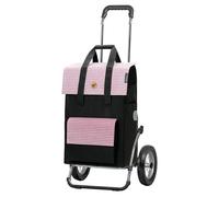 Andersen Einkaufstrolley - klappbar - 54 Liter - belastbar 60 kg - Stahlgestell - Trolley - Metallspeichen-Rad Ø 25 cm - Royal Shopper Steel Milla rot
