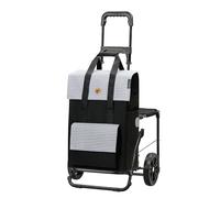 Andersen Einkaufstrolley - klappbar - 54 Liter - mit Klappsitz bis 120 kg - belastbar 50 kg - Stahlgestell - Trolley - Komfort Shopper Milla schwarz