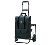 Andersen Einkaufstrolley - klappbar - 54 Liter - Mit Klappsitz bis 120 kg - höhenverstellbar - belastbar 50 kg - Stahlgestell - Trolley - Komfort Shopper Jacob anthrazit