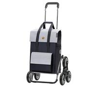 Andersen Einkaufstrolley - klappbar - 54 Liter - Treppensteiger - belastbar 60 kg - Stahlgestell - Trolley - Rad Ø 3 x 13 cm - Royal Shopper Steel Milla blau
