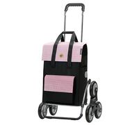 Andersen Einkaufstrolley - klappbar - 54 Liter - Treppensteiger - belastbar 60 kg - Stahlgestell - Trolley - Rad Ø 3 x 13 cm - Royal Shopper Steel Milla rot