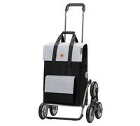 Andersen Einkaufstrolley - klappbar - 54 Liter - Treppensteiger - belastbar 60 kg - Stahlgestell - Trolley - Rad Ø 3 x 13 cm - Royal Shopper Steel Milla schwarz