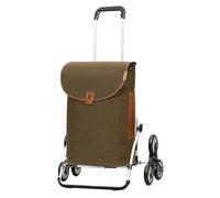 Andersen Einkaufstrolley - klappbar - 55 Liter - Treppensteiger - Aufhängung für Einkaufswagen - belastbar 50 kg - Aluminium - Trolley - Rad Ø 3 x 13 cm - Cargo Shopper XXL Saira Khaki