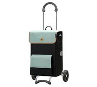 Andersen Einkaufstrolley - klappbar - 56 Liter - Kühlfach - belastbar 40 kg | Stahlgestell - Trolley - Rad Ø 15 cm - Scala Shopper Solva mint