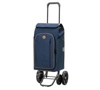 Andersen Einkaufstrolley - klappbar - 61 Liter - 4 Räder - mit Kühlfach - höhenverstellbar - belastbar 50 kg - Stahlgestell - Trolley - Quattro Shopper Folke blau