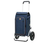 Andersen Einkaufstrolley - klappbar - 61 Liter - mit Kühlfach - Aufhängung für Einkaufswagen - belastbar 50 kg - Aluminium - Trolley - Luft-Rad Ø 25 cm - Royal Shopper Folke blau