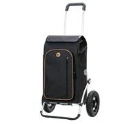 Andersen Einkaufstrolley - klappbar - 61 Liter - mit Kühlfach - Aufhängung für Einkaufswagen - belastbar 50 kg - Aluminium - Trolley - Luft-Rad Ø 25 cm - Royal Shopper Folke schwarz