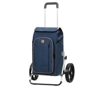 Andersen Einkaufstrolley - klappbar - 61 Liter - mit Kühlfach - Aufhängung für Einkaufswagen - belastbar 50 kg - Aluminium - Trolley - 3-Speichen-Rad Ø 25 cm - Cargo Shopper XXL Folke blau