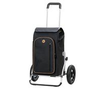 Andersen Einkaufstrolley - klappbar - 61 Liter - mit Kühlfach - Aufhängung für Einkaufswagen - belastbar 50 kg - Aluminium - Trolley - Luft-Rad Ø 25 cm - Cargo Shopper XXL Folke schwarz