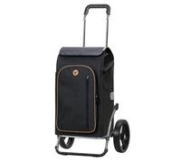 Andersen Einkaufstrolley - klappbar - 61 Liter - mit Kühlfach - belastbar 60 kg - Stahlgestell - Trolley - 3-Speichen-Rad Ø 25 cm - Royal Shopper Steel Folke schwarz