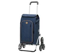Andersen Einkaufstrolley - klappbar - 61 Liter - Treppensteiger - mit Kühlfach - Aufhängung für Einkaufswagen - belastbar 50 kg - Aluminium - Trolley - Rad Ø 3 x 13 cm - Royal Shopper Folke blau
