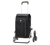 Andersen Einkaufstrolley - klappbar - 61 Liter - Treppensteiger - mit Kühlfach - Aufhängung für Einkaufswagen - belastbar 50 kg - Aluminium - Rad Ø 3 x 13 cm - Cargo Shopper XXL Folke schwarz