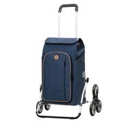 Andersen Einkaufstrolley - klappbar - 61 Liter - Treppensteiger - mit Kühlfach - Aufhängung für Einkaufswagen - belastbar 50 kg - Aluminium - Rad Ø 3 x 13 cm - Cargo Shopper XXL Folke blau