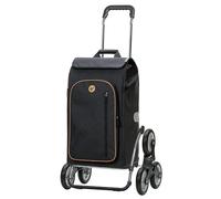 Andersen Einkaufstrolley - klappbar - 61 Liter - Treppensteiger - mit Kühlfach - belastbar 60 kg - Stahlgestell - Trolley - Rad Ø 3 x 13 cm - Royal Shopper Steel Folke schwarz