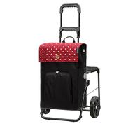 ANDERSEN Einkaufstrolley - Komfort Shopper Malit rot 49 L Einkaufswagen,langlebig,Thermo, klappbar, mit Sitz, multifunktional