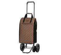 ANDERSEN Einkaufstrolley - Quattro Shopper Inra braun 44 L funktional, geräumig, Handwagen, Leder, höhenverstellbar, leise Räder, multifunktional, Räder abnehmbar