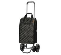 Andersen Shopper Einkaufstrolley Quattro Shopper Inra – 44 L, Leder, höhenverstellbar, schwarz