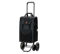 ANDERSEN Einkaufstrolley - Quattro Shopper Senta 2.0 schwarz 49 L Einkaufswagen, stilvoll, wasserabweisend, höhenverstellbar, leise Räder, multifunktional, Räder abnehmbar