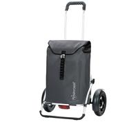 ANDERSEN Einkaufstrolley - Royal Sh. Plus Ortlieb anthrazit | Fahrradanhänger, Luftbereifung, aus Alu, bis 50 kg - Tasche verschweißt, wasserdicht, Innenfach, 49 L