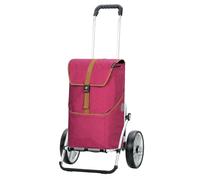 ANDERSEN Einkaufstrolley - Royal Shopper Auke Rubin | mit Kugellagerrädern, große Räder, 25 cm, aus Alu, bis 50 kg - Tasche mit Rucksackfunktion, Innenfach, Seitenfach, 46 L
