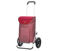 ANDERSEN Einkaufstrolley - Royal Shopper Famke rot | mit Luftbereifung, große Räder, 25 cm, aus Alu, bis 50 kg - Tasche mit Thermofach, Innenfach, Fronttasche, 47 L