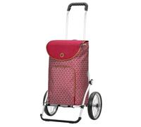 ANDERSEN Einkaufstrolley - Royal Shopper Famke rot | mit Speichenrädern, große Räder, 25 cm, aus Alu, bis 50 kg - Tasche mit Thermofach, Innenfach, Fronttasche, 47 L