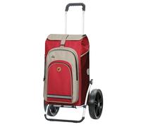 ANDERSEN Einkaufstrolley - Royal Shopper Hydro 2.1 rot | mit Kugellagerrädern, große Räder, 29 cm, aus Alu, bis 50 kg - Tasche mit Rucksackfunktion, Thermofach, viel Stauraum, 62 L