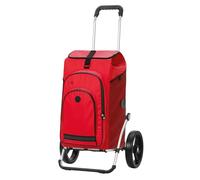 ANDERSEN Einkaufstrolley - Royal Shopper Hydro 3.0 rot | mit Flüsterrädern, große Räder, 25 cm, aus Alu, bis 50 kg - Tasche mit Rucksackfunktion, Thermofach, viel Stauraum, 62 L